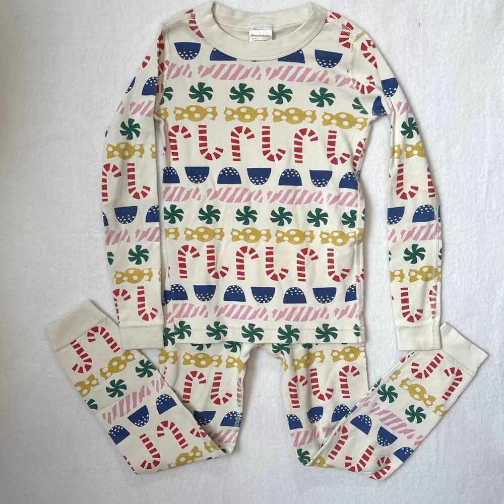 Hanna Andersson Christmas PJ  2PC Set Kids Size 6/7 Organic Cotton Holiday PJs